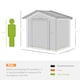 image 5 of Outsunny 7 x 4ft Garden Shed Storage with Foundation and Vents, Yellow