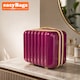 image 2 of PC Hard Shell Travel Vanity Case - Compact Makeup & Toiletry Organiser - Purple