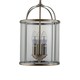 image 2 of Antique Brass 3 Light Lantern Style Pendant Bronze | Clear