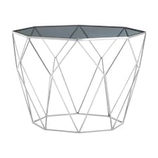 Shalimar Octagonal Silver Side Table Silver