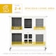 image 3 of PawHut Rabbit Hutch, Guinea Pig Cage with Wheels & Slide-out Trays, Grey
