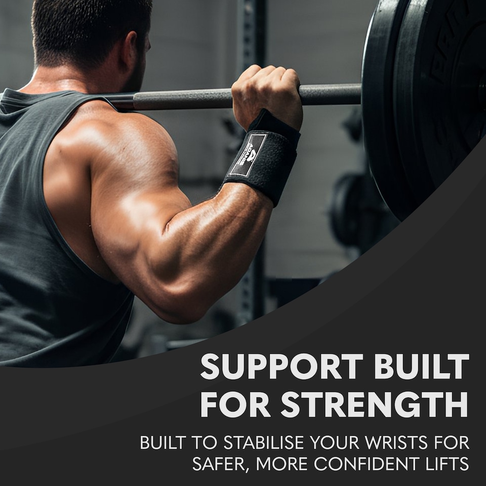 image 1 of Adanis Wrist Wraps for Weightlifting (Pair), Adjustable Wrist Support