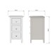 image 2 of Palma 3 Drawer Bedside Cabinet Pure White