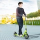 image 2 of HOMCOM Teens Adult Kick Scooter Fold Adjust 14+ w/ Dual Brake System Green