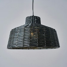 ValueLights Kora Painted Black Pendant Light and E27 Pear LED 4W Warm White 2700K Bulb