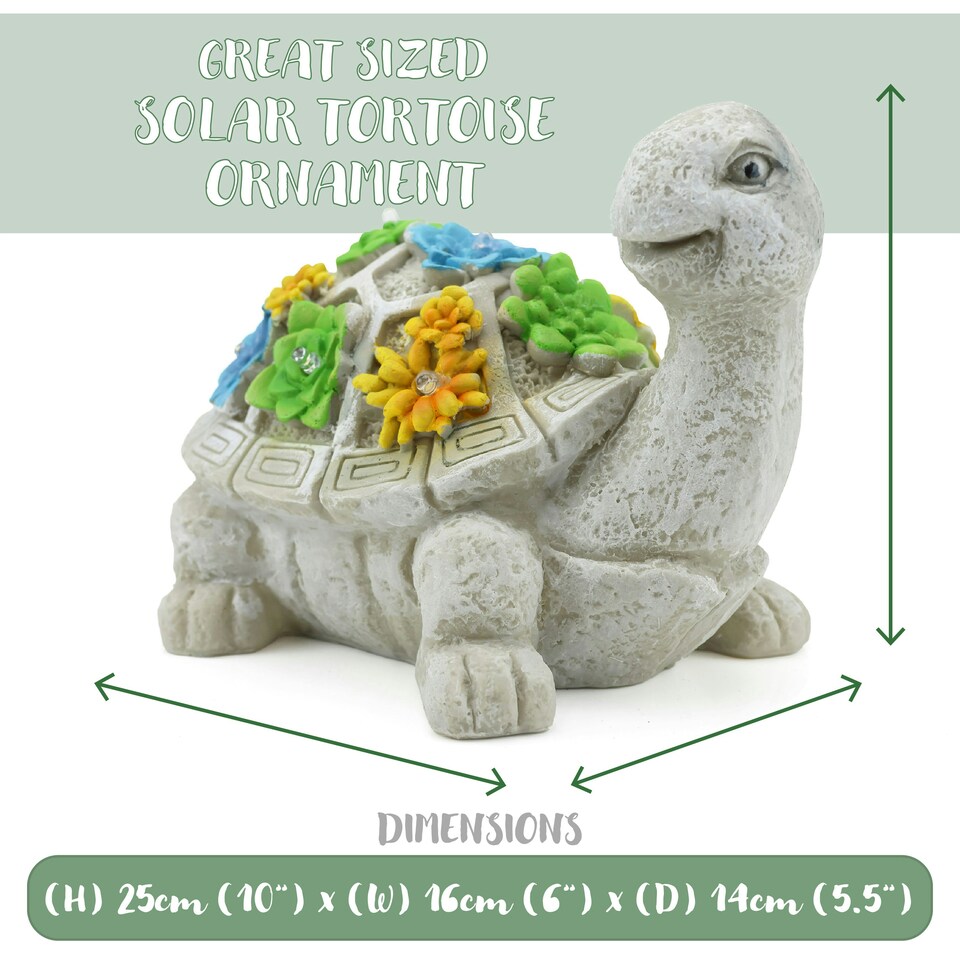 image 1 of Solar Turtle Statue Garden Ornaments Outdoor Decorations