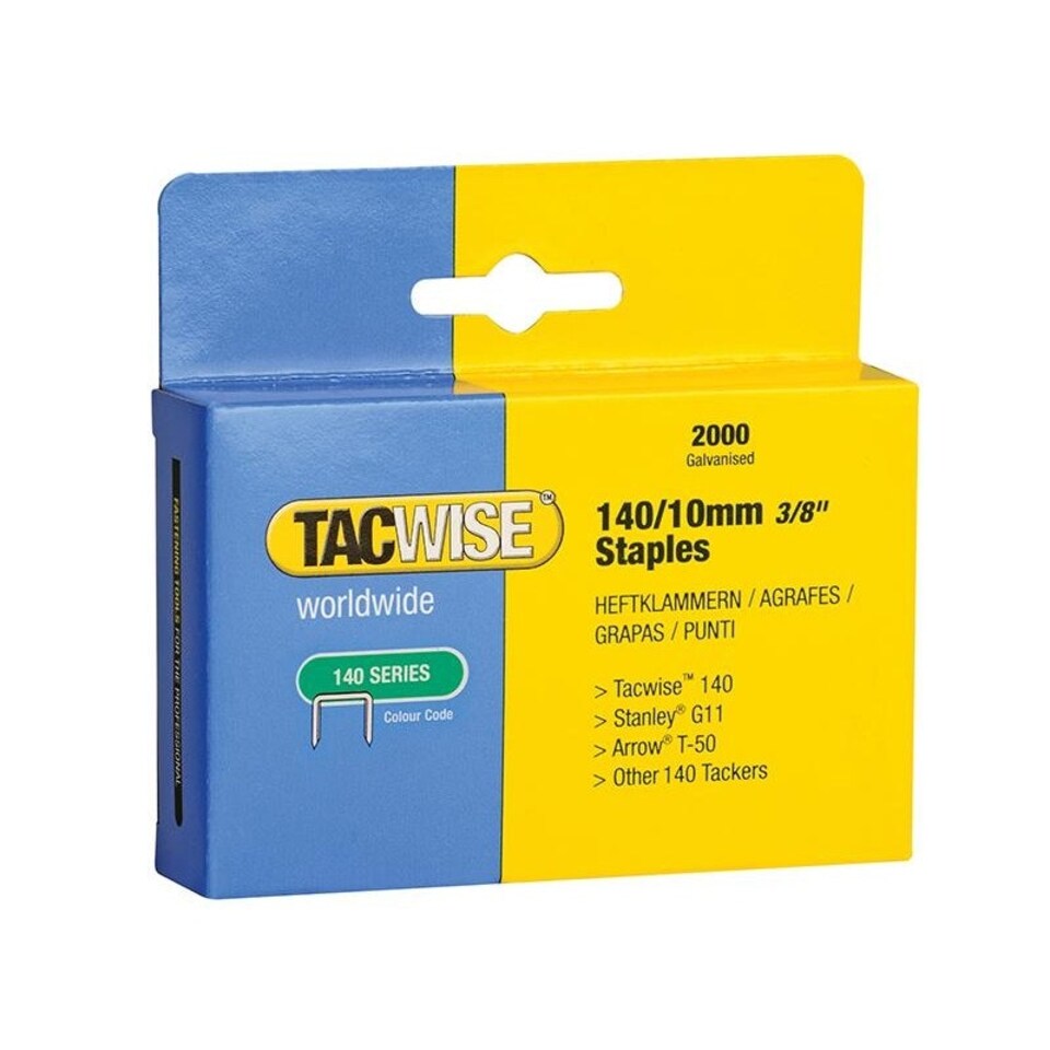 Tacwise 140 Series Staples - Multi Colour - 10mm