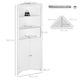 image 8 of kleankin Corner Bathroom Cabinet, Double Doors and Adjustable Shelves, White