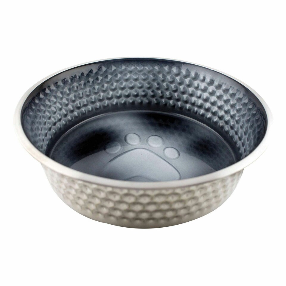 Weatherbeeta Non-slip Stainless Steel Shade Dog Bowl - Black - 13cm