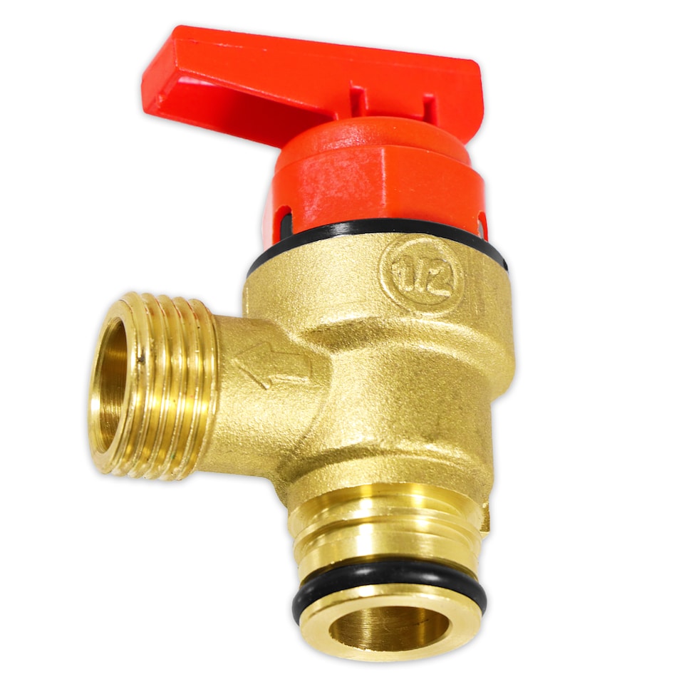 image 1 of SPARES2GO Pressure Relief Valve for Vaillant ecoFIT ecoTEC Plus Pro VU VUW Boiler 3 Bar 1/2" Safety PRV (178985)