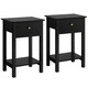 image 1 of Yaheetech 2PCS Modern Design Bedside End Table with Drawer Black