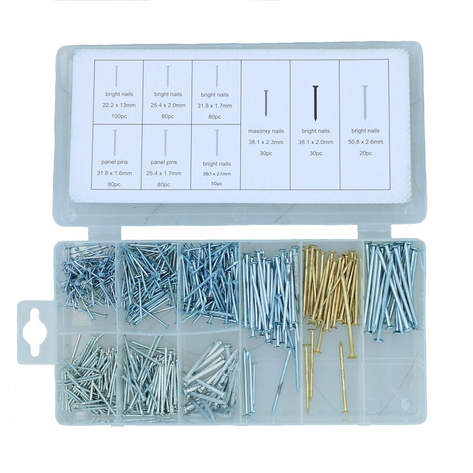 image 1 of 200 Gram Geologist Hammer Nail Installer with 550pc Nail Assortment Set