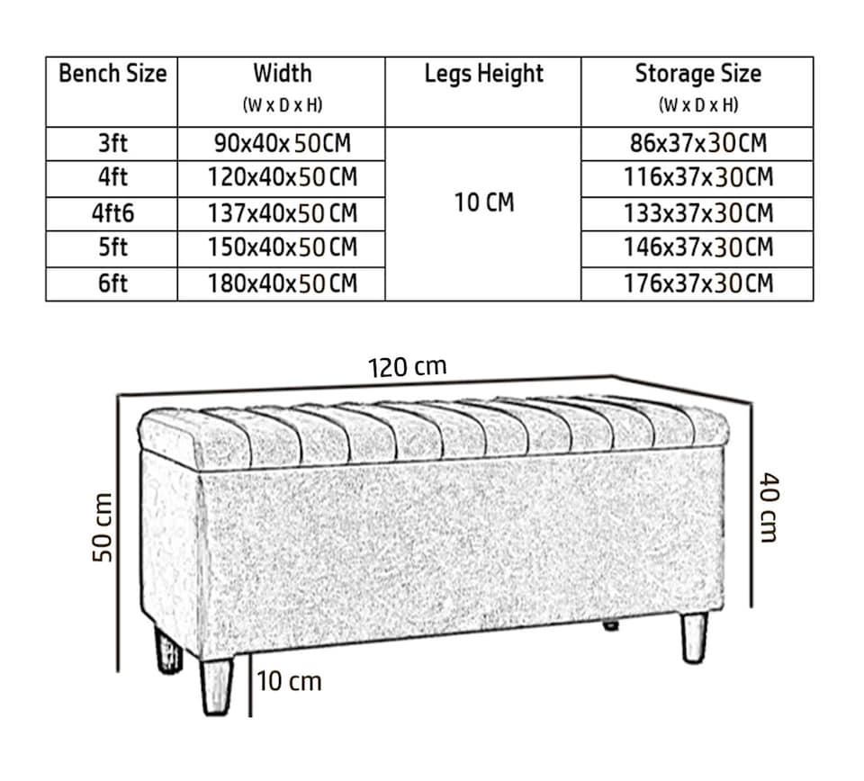 image 1 of 120cm Lined Upholstered Ottoman Storage box - Grey Plush Velvet Blanket Storage Box with Wooden Legs