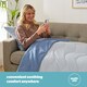 image 6 of Silentnight Summer Breeze Seersucker Coverless Duvet 2.5 Tog Blue Light Grey | Blue | Blue | King