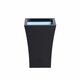 image 2 of Primrose Outdoor Black Galvanised Steel Plant Pot Square Flared Planter 44cm