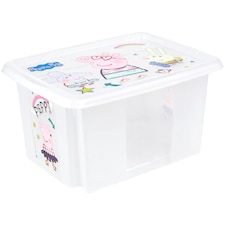 Keeeper Peppa Pig Storage Box with Lid 15 Litre Transparent