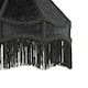 image 3 of Traditional Victorian Empire Lamp Shade in Jet Black Velvet with Long Tassels | Black