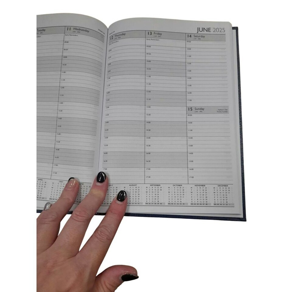 image 1 of Tallon 2025 Appointment A5 Diary - Black - One Size