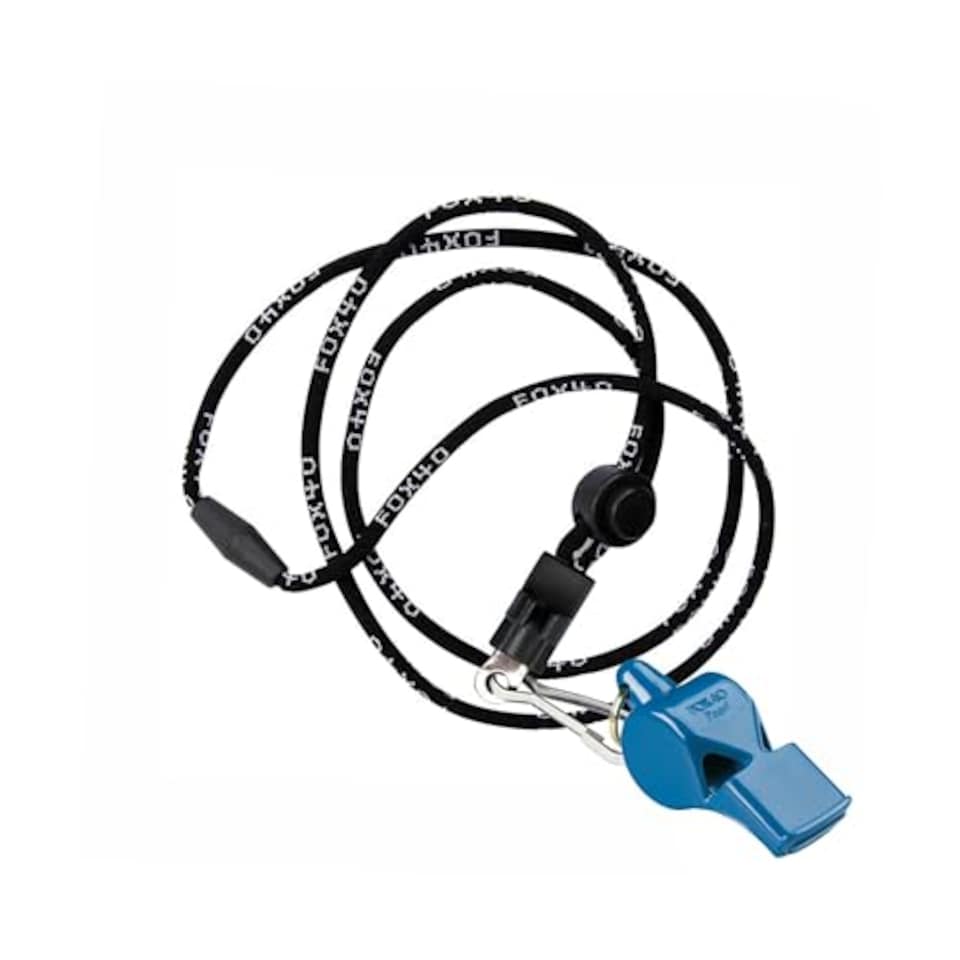 image 1 of Fox 40 Pearl Whistle With Wrist Lanyard Blue, One Size, K-Rey-Fxw105R