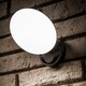 image 4 of CGC EZRA Slim Round Black LED Outdoor Wall Light 10W 1000lm 4000K Natural White LED
