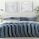 image 4 of Harvard Stripe Print Duvet Cover Set - Double - Blue