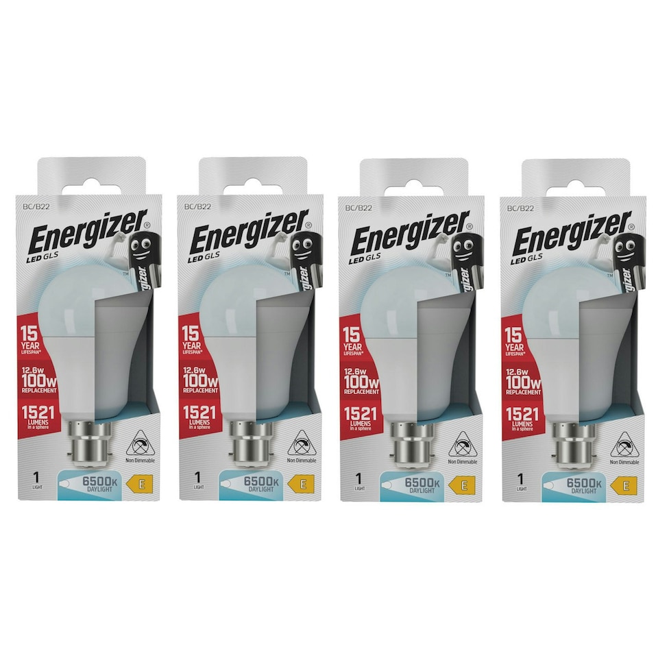 image 1 of Energizer LED GLS B22 1521lm 12.6W 6500K (Daylight) - Pack of 4