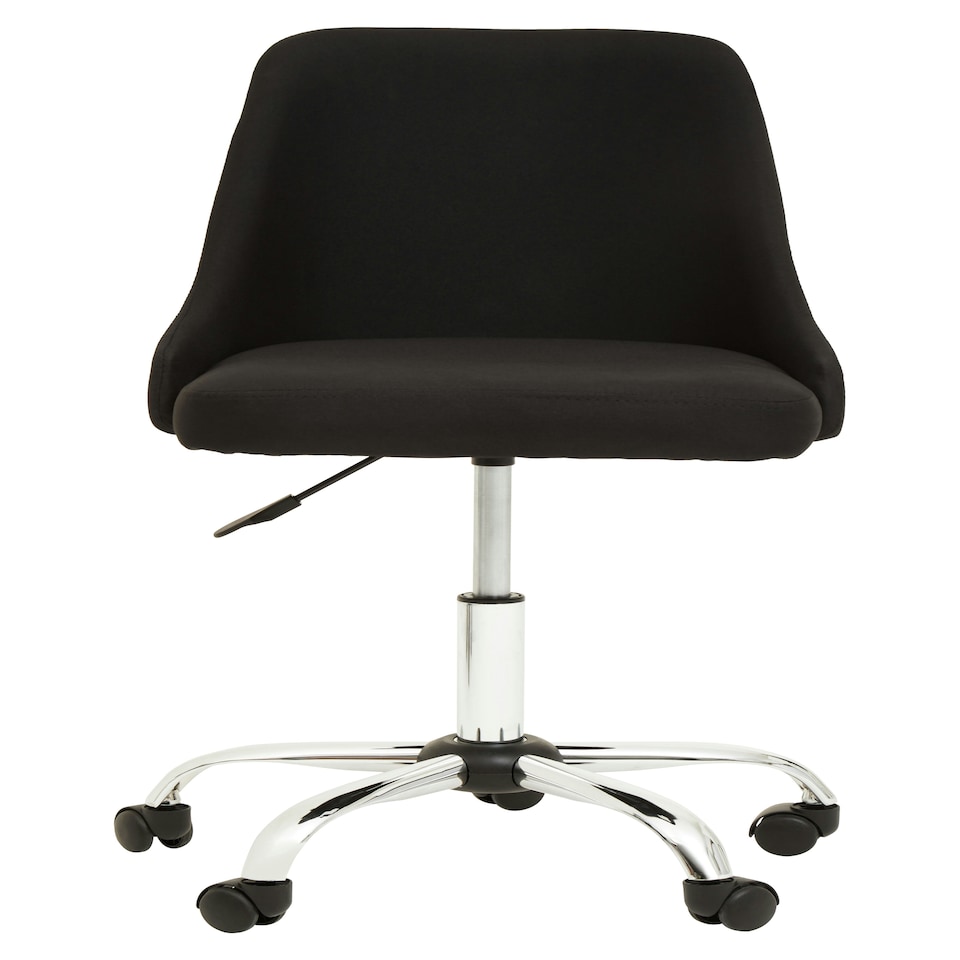 image 1 of Interiors by Premier Brent Black And Chrome Home Office Chair