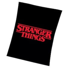 Stranger Things Fleece Logo Blanket - Black/Red - 170cm x 130cm Black