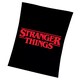 image 1 of Stranger Things Fleece Logo Blanket - Black/Red - 170cm x 130cm Black