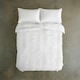 image 3 of Deluxe Tufted Microfibre Zigzag Duvet Cover Set White | White | Super King
