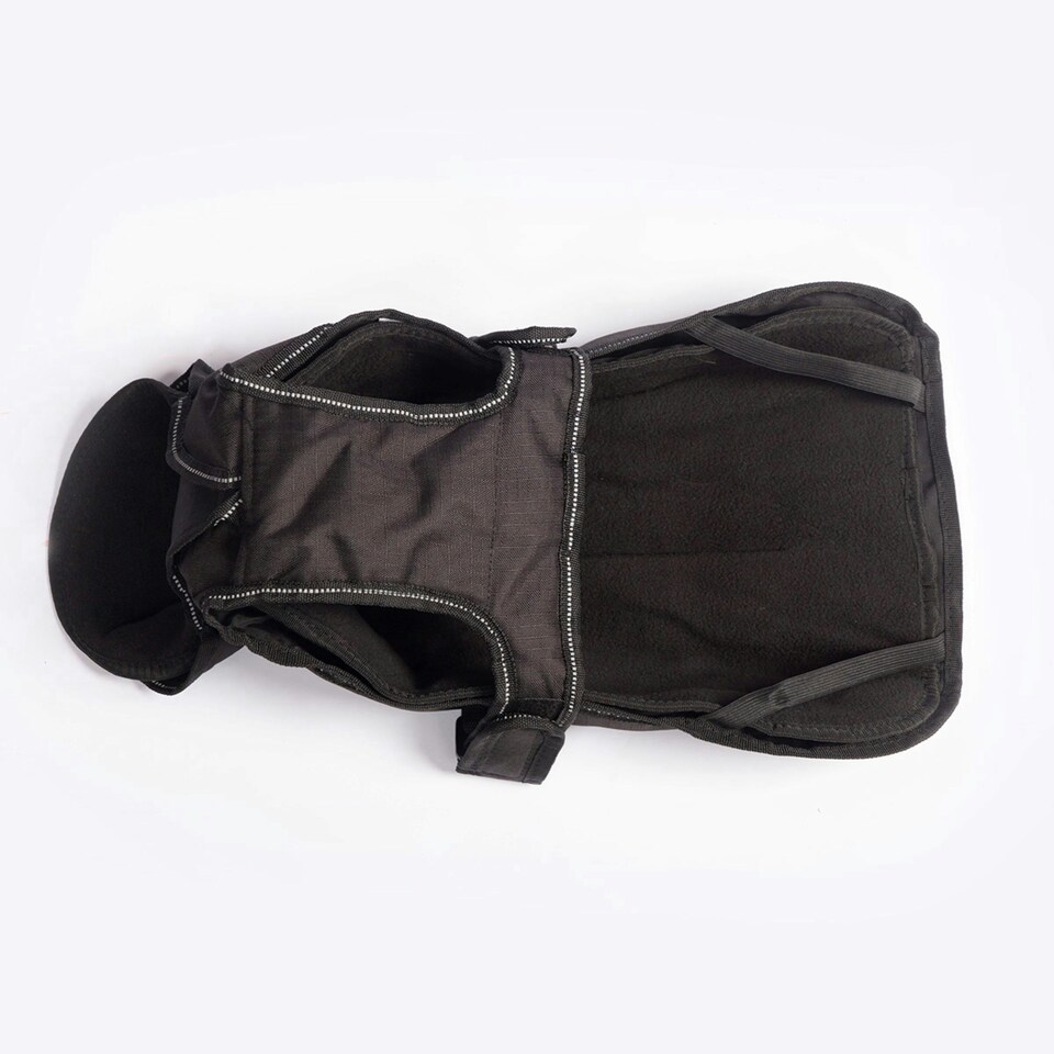 image 1 of Danish Design 2 In 1 Ultimate Black Harness dog Coat 45cm