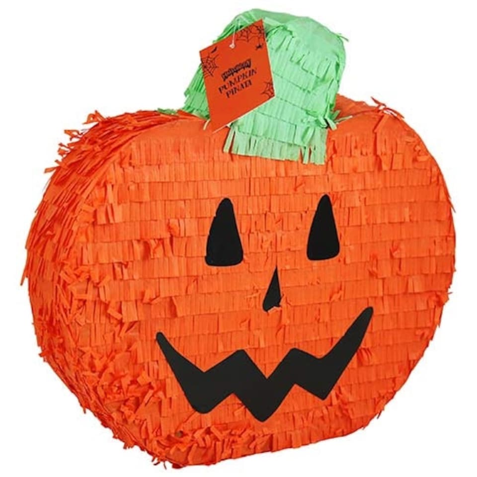 Orange Pumpkin Shaped 3D Halloween Pinata 43cm