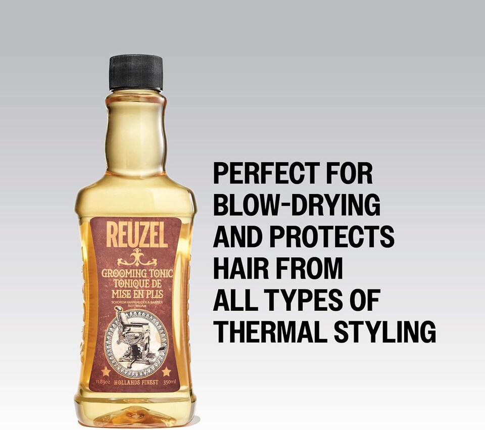 image 1 of Reuzel Grooming Tonic Pro Oil Treatment For Men With Organic And Natural Ingredients Pure, Vegan Serum That Gives Hair Essential Strength And Moisture Apple Peppermint Fragrance 11.83 oz