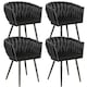 image 1 of Dining Chair Astano - padded, velvet, knot design, continuous backrest | Black | black | 4