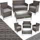 image 1 of Garden Furniture Set Madeira - 2 armchairs, sofa, coffee table - Grey