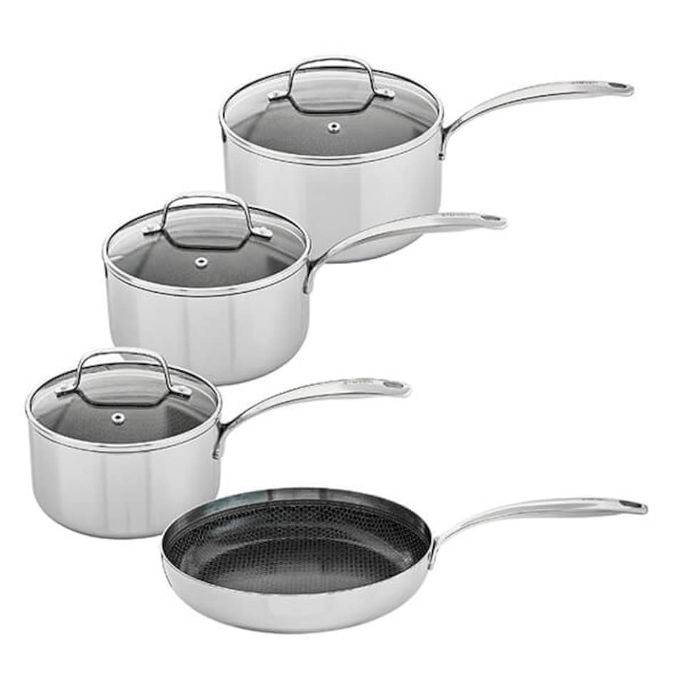image 1 of Stoven Hextra 4 Piece Saucepan Set with 28cm Frying Pan