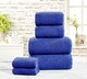 image 2 of Waffle Pure Cotton Face Towels Super Soft and Absorbant | Blue | Navy | Face cloth | 1