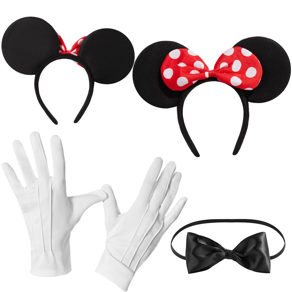 image 1 of Womens Fancy Dress Costume - Lady Mouse | Red | black/red/white | S | 1