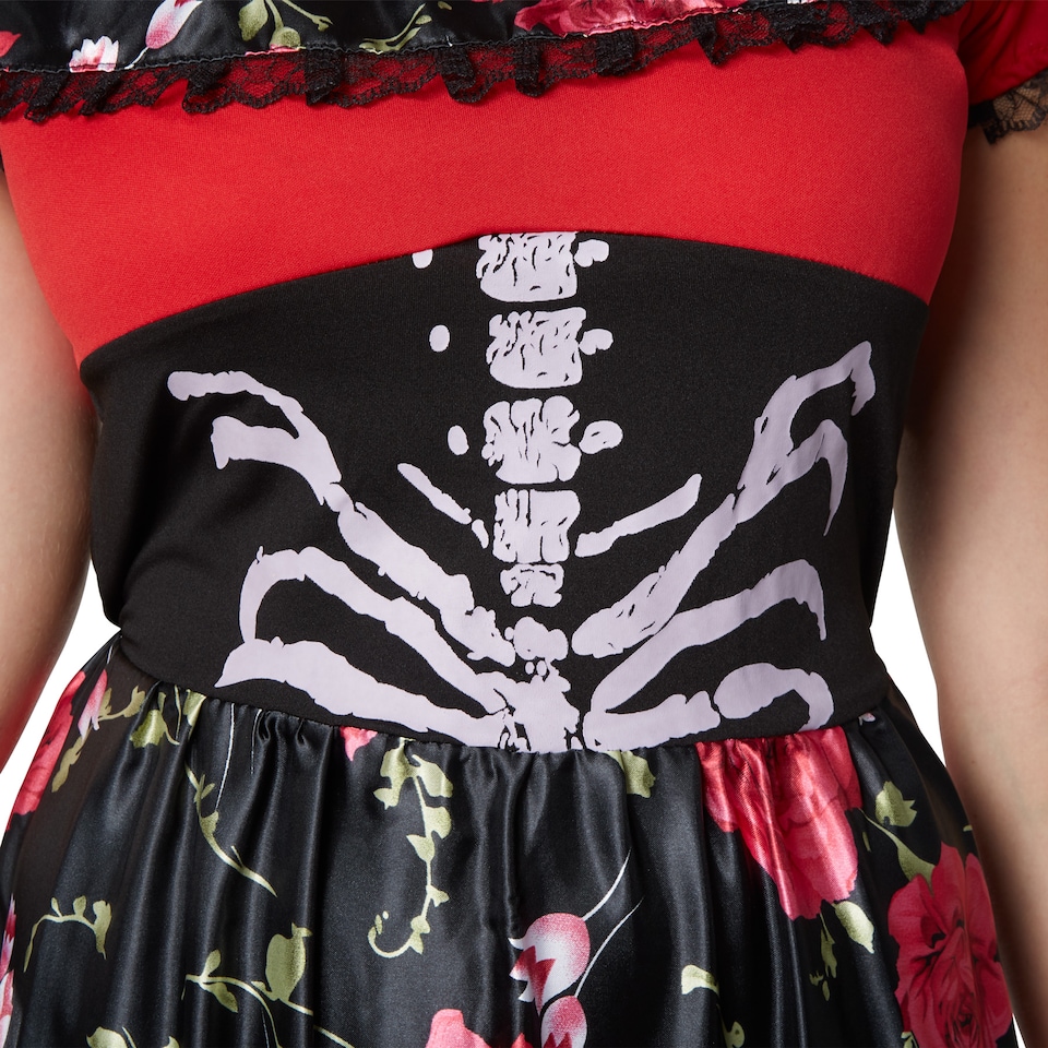 image 1 of Spooky Senorita - Halloween fancy dress costume for women | Red | black/red | 1
