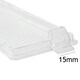 image 3 of SPARES2GO Universal Cooker Hood Vent Extractor Light Diffuser / Lens Cover Plate (372mm x 58mm)