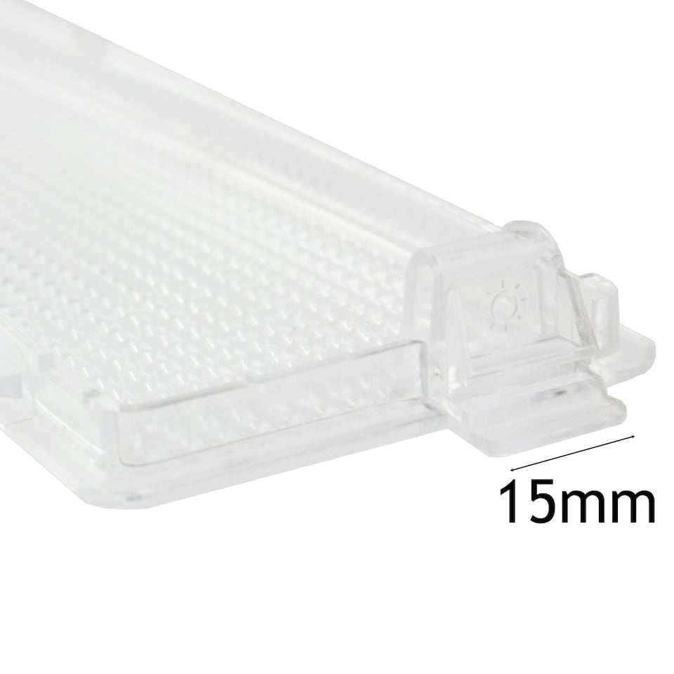 image 1 of SPARES2GO Universal Cooker Hood Vent Extractor Light Diffuser / Lens Cover Plate (372mm x 58mm)