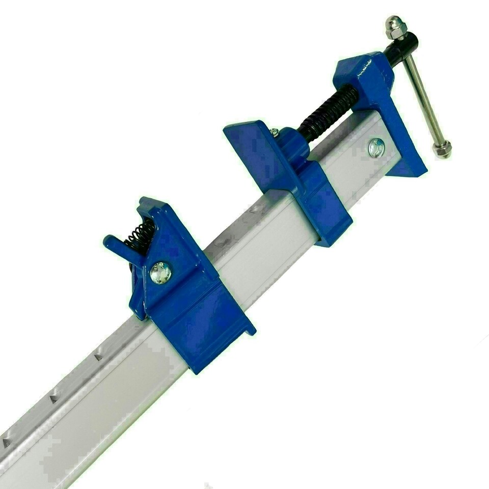 image 1 of 72" 1800mm Aluminium Sash Clamp Grip Bench Work Holder vice Slide Clamp 2pk