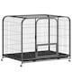 image 1 of PawHut Heavy Duty Dog Crate, Large Dog Cage with Wheels and Tray