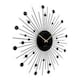 image 3 of Acctim Brielle Large Wall Clock Starburst / Sunburst Quartz Painted Metal Frame Matt Black 50cm Black