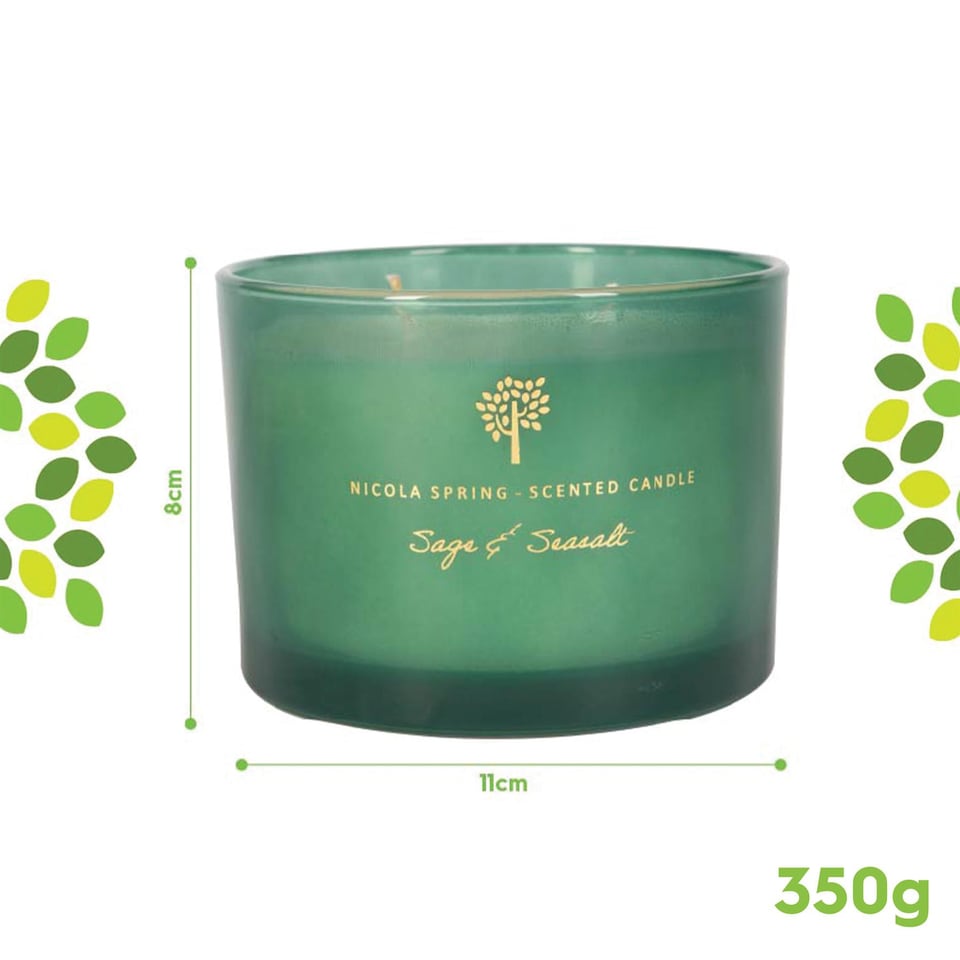 image 1 of Nicola Spring Patchouli & Rosewood Scented Candle 350g 38h Natural Double Wick Soy Wax Aromatherapy Candle Home Fragrance
