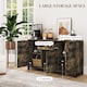 image 3 of HOMCOM Sideboard, Industrial Storage Cabinet with Doors, Drawer, Cupboard and Adjustable Shelves for Living Room, Dining Room, Hallway, Rustic Brown