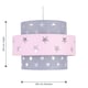 image 5 of Pair of Pink and Grey Star Two Tier Light Shades | Grey | Pink | Large | 2