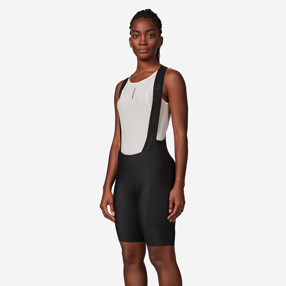 image 1 of Decathlon Women's endurance road cycling shorts, EDR  - Black