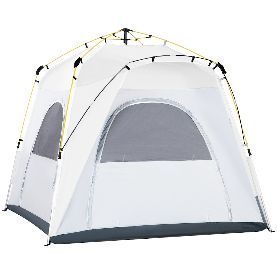 image 1 of Outsunny 4 Man Pop Up Tent Camping Backpacking Dome Tent, Green