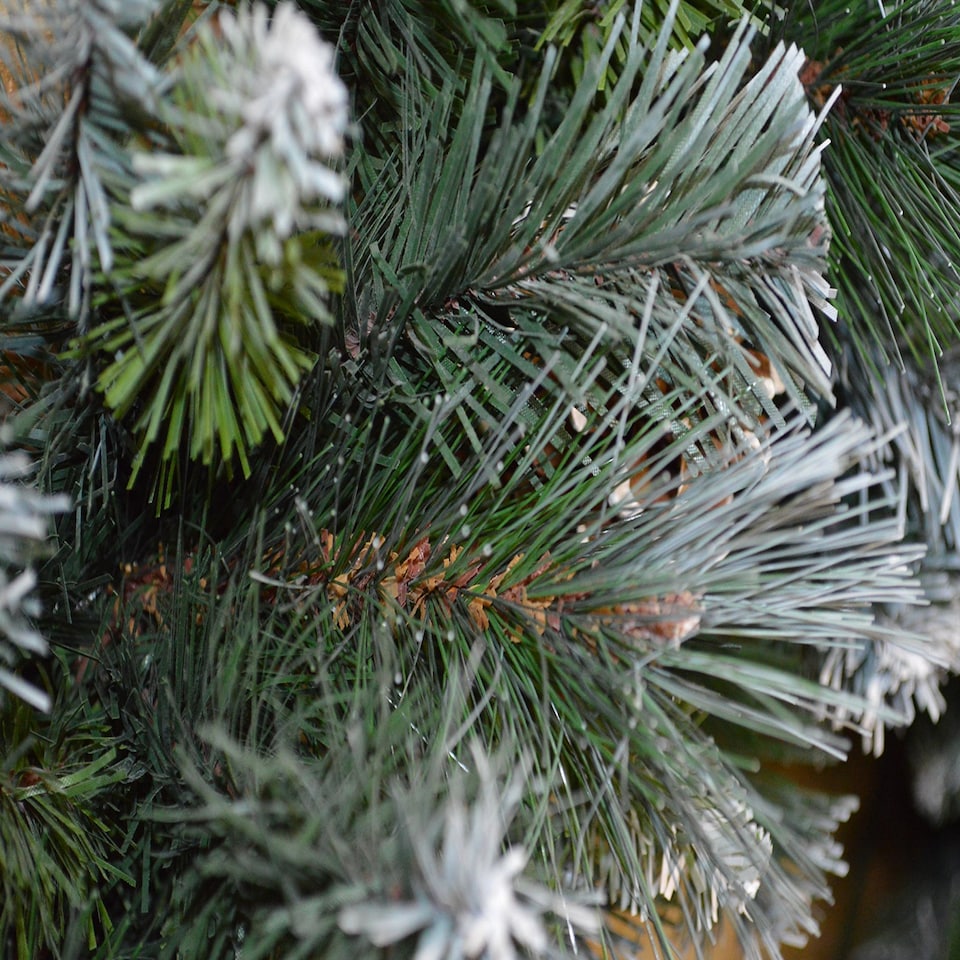 image 1 of 60cm Frosted Glacier Snow Tipped Christmas Wreath with Pine Cones